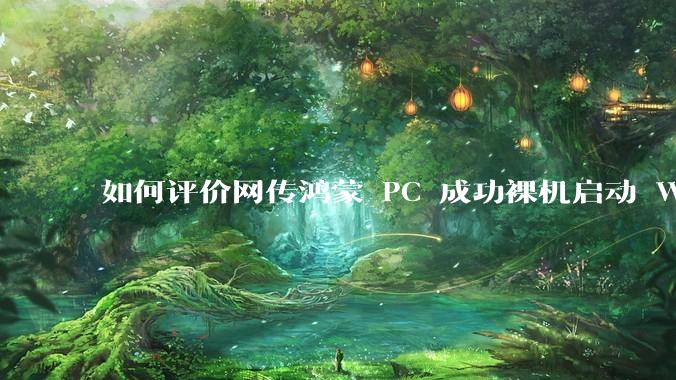 如何评价网传鸿蒙 PC 成功裸机启动 Windows ARM？