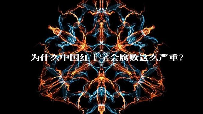 为什么中国红十字会腐败这么严重？